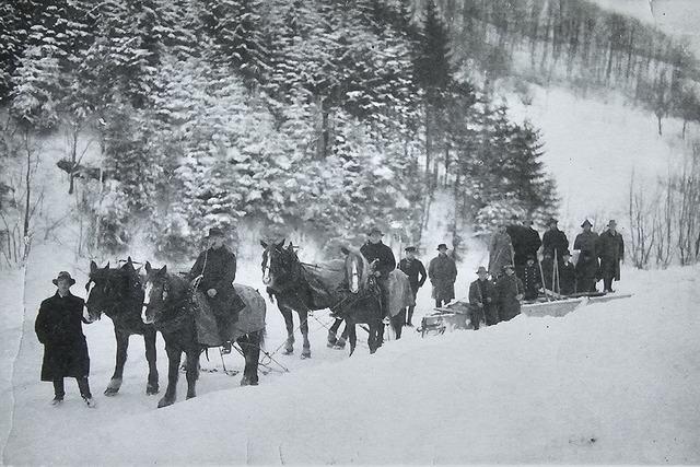 Frher wurde im Zeller Bergland Schnee in zwei Etagen gerumt