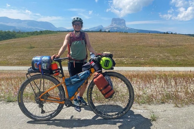 Kurz vor Kanada, im Hintergrund der Chief Mountain  | Foto: Katrin Schumacher