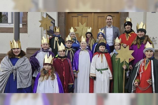 Sternsinger besuchen das Rathaus in Schwanau-Ottenheim