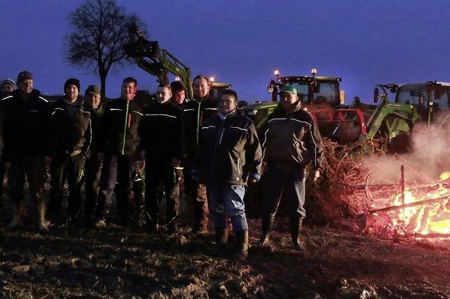 Mahnfeuer beim Sulzer Kreuz