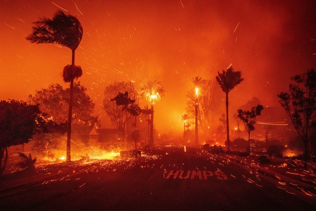 In der Feuerzone haben viele Hollywoodstars Villen.  | Foto: Ethan Swope/FR171736 AP/dpa