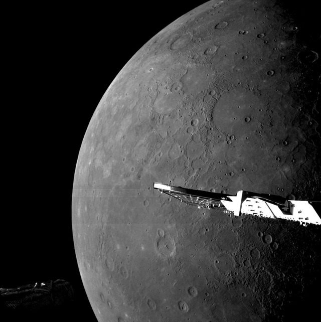 Die Sonde n&auml;hrte sich dem Merkur auf 295 Kilometer.  | Foto: ESA/BepiColombo/MTM/dpa