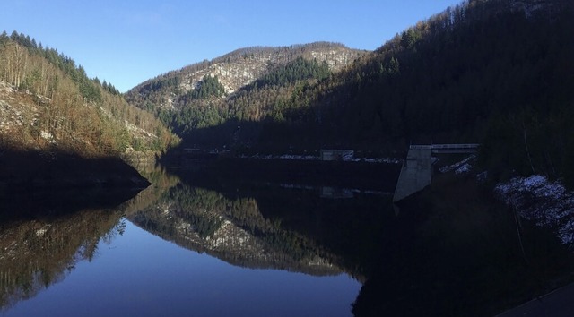 Das untere Becken des Pumpspeicherkraftwerks in Wehr  | Foto: Annemarie Rsch