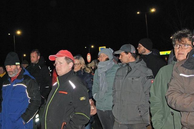 Landwirte bekunden bei Mahnwache in Bad Sckingen Unmut ber die Politik