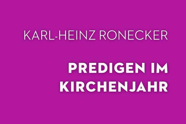 Karl-Heinz Ronecker Buch ber das Kulturgut Predigt