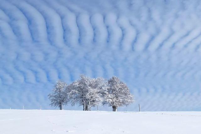 Manchmal sind Wolken im Winter wie Kunst