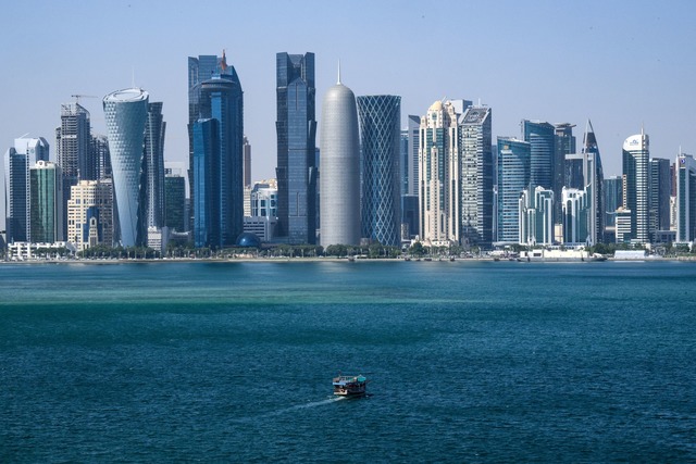 Da Israel und die Hamas aus Prinzip ni...n Katars Hauptstadt Doha. (Archivbild)  | Foto: Bernd von Jutrczenka/dpa