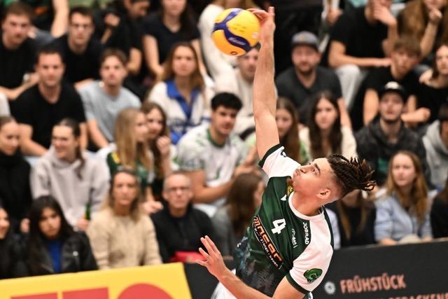 Die FT 1844 Freiburg gewinnt in der Volleyball-Bundesliga gegen den TSV Haching Mnchen mit 3:0