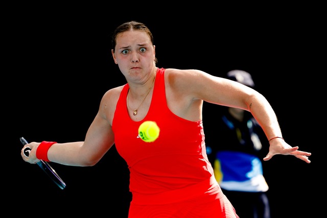 Jule Niemeier beweist bei den Australian Open vollen Fokus  | Foto: Frank Molter/dpa