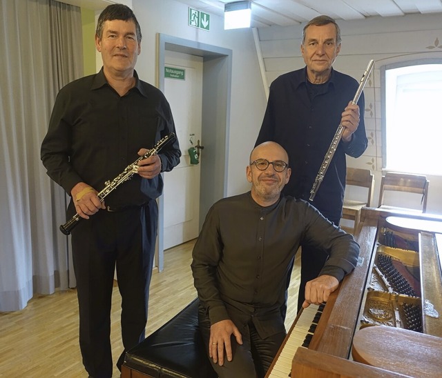 Der Pianist Georgi Mundrov spielte bei...Otto Hildebrand und Jrg Moldenhauer.   | Foto: Roswitha Frey