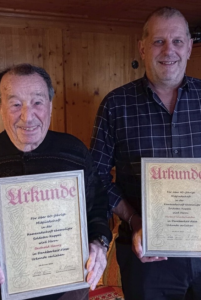 Berthold Haury (links) und  Herbert Winterhalder.   | Foto: Roland Berr