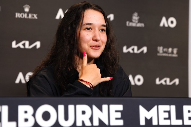 Eva Lys erkl&auml;rte ihre ungew&ouml;... Erfolgsstory bei den Australian Open.  | Foto: Frank Molter/dpa