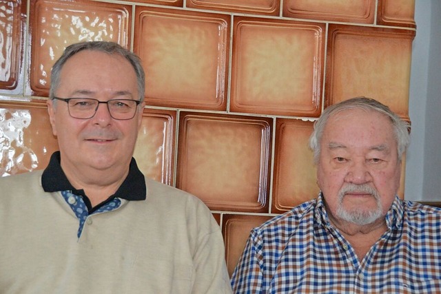 Joachim Kaiser (links) folgte seinem V...t des Musikvereins Menzenschwand nach. | Foto: Christiane Sahli Joachim Kaiser (links) folgte seinem V...t des Musikvereins Menzenschwand nach. | Foto: Christiane Sahli