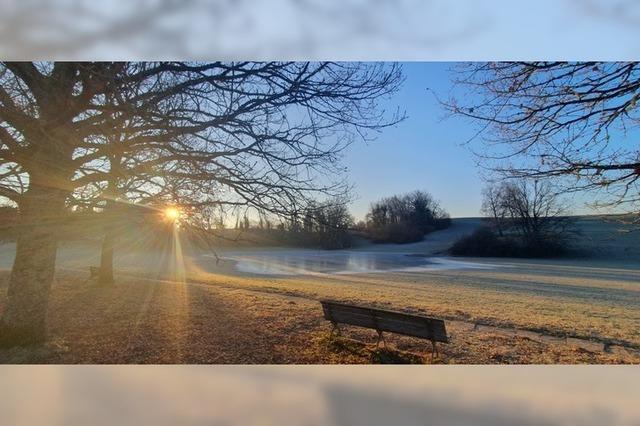 Der Eichener See ist aufgetaucht – im Eiskleid