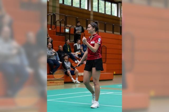 Badmintonspielerin Lene Reder ist voll auf Angriff eingestellt