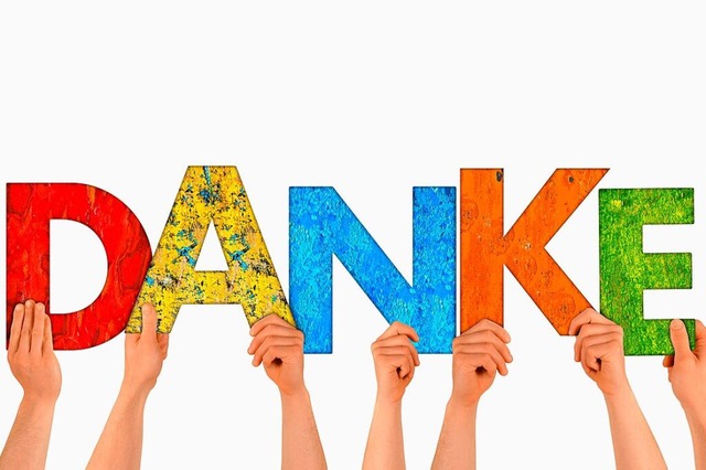 Das Team der BZ in Müllheim sagt allen...nd Spendern ein herzliches Dankeschön. | Foto: stockphoto-graf (Adobe Stock) Das Team der BZ in Müllheim sagt allen...nd Spendern ein herzliches Dankeschön. | Foto: stockphoto-graf (Adobe Stock)