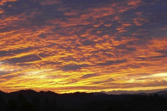 Feuriger Himmel ber dem Hochrhein