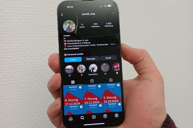 Kommunalpolitik auf Instagram: Yannik Knig berichtet aus dem Gemeinderat Feldberg