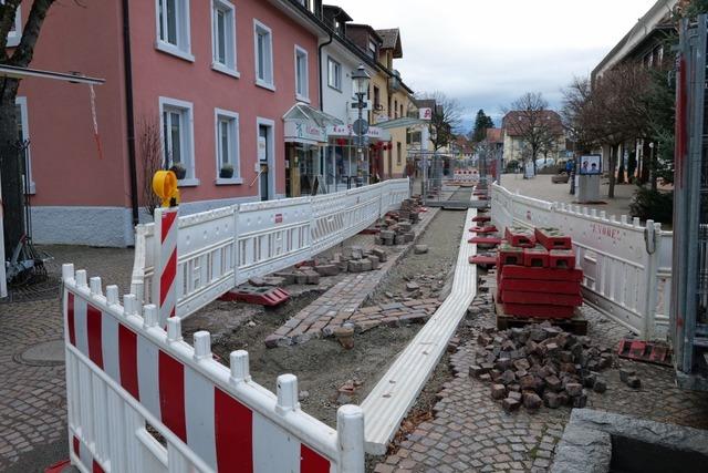 Die Arbeiten fr einen inklusiven Weg in Kirchzarten ruhen aktuell