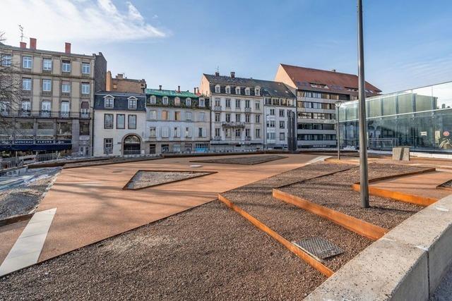 Grobaustelle rund um das Einkaufszentrum Les Halles in Straburg