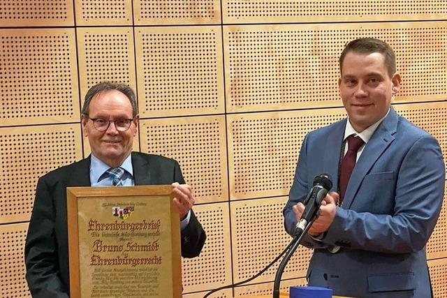 Hg-Ehrsberg ernennt Altbrgermeister Bruno Schmidt zum Ehrenbrger