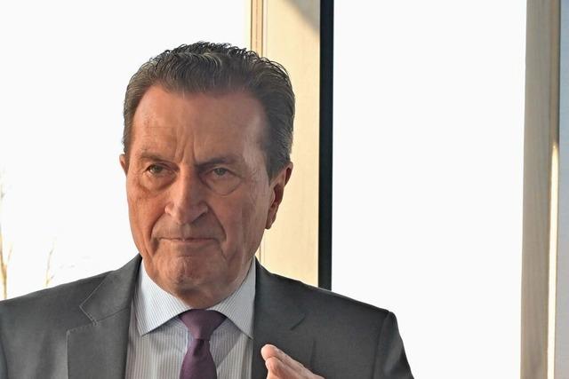 Gnter Oettinger fordert in Breisach, dass Eltern mehr Verantwortung bernehmen