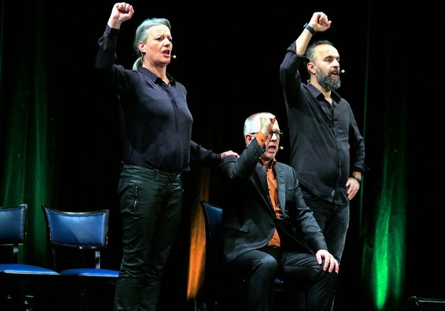 Das Team der &#8222;Schlachtplatte&#82...iliges Schauspiel mit Show-Elementen.   | Foto: Heidi Fel