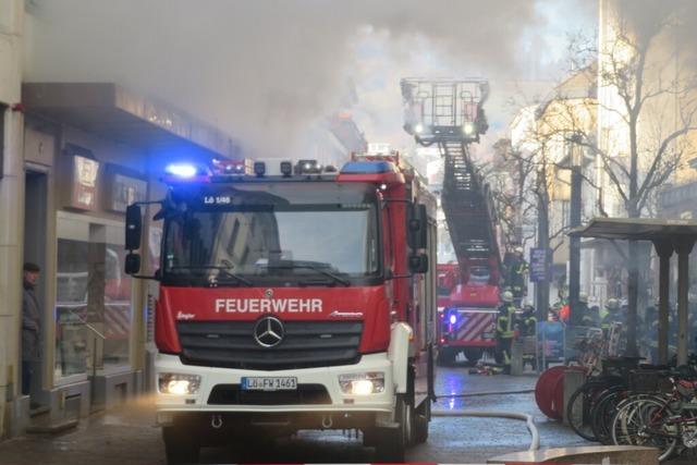 In einer Wohnung in der Lrracher Fugngerzone ist ein Feuer ausgebrochen