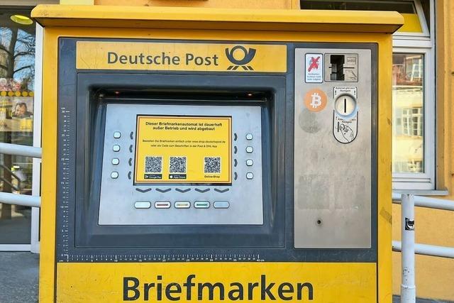 Briefmarkenautomaten sterben aus – auch in Mllheim