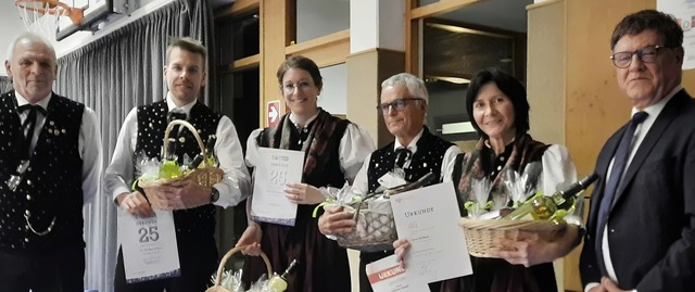 Ehrung fr langjhrige Sttzen der Trachtenkapelle Mnstertal  | Foto: Trachtenkapelle Mnstertal