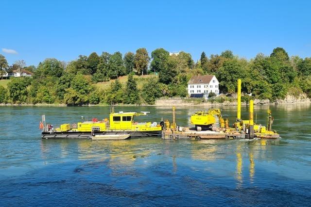 Baggern fr mehr Wasserkraft: Warum in Rheinfelden Felsen im Rhein abgetragen werden