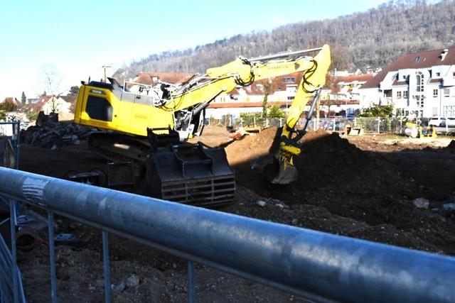 In Grenzach finden massive Erdarbeiten fr die neue Mitte statt