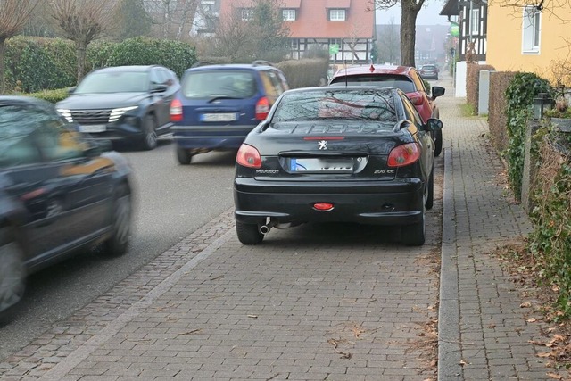 Kein Durchkommen fr Menschen im Rolls... Engstellen der Freiburger Strae.      | Foto: Markus Zimmermann