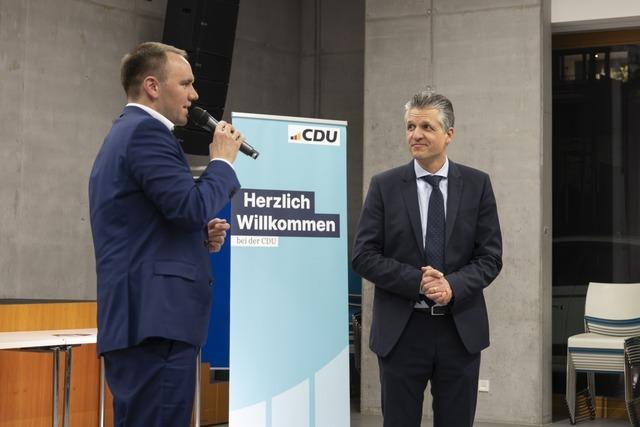 CDU-Politiker Thorsten Frei in Rheinfelden: "Mehr Wohlstand mit weniger Arbeit geht nicht"