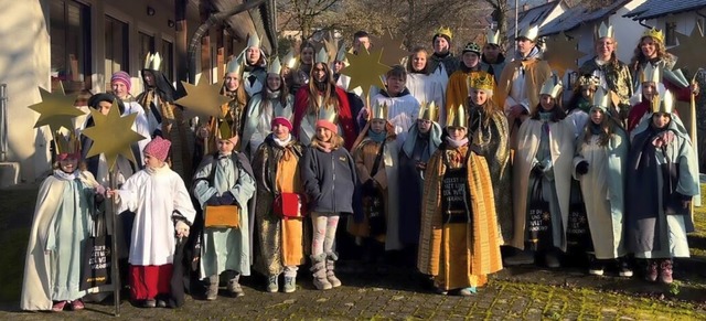 Auch in Wittelbach waren die Sternsinger unterwegs.   | Foto: Hansjrg Vgele