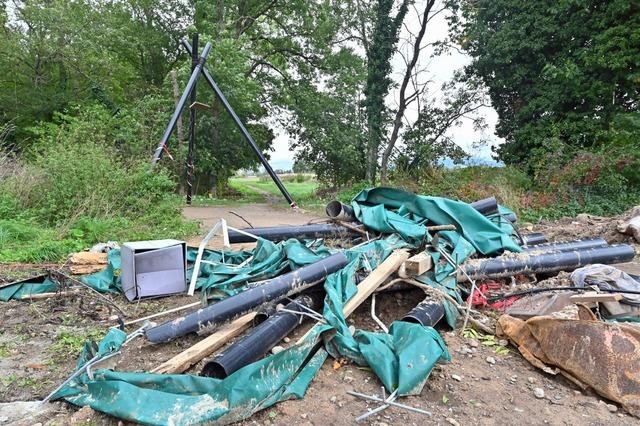 Bei der Erschlieung des Freiburger Dietenbach-Areals blockieren Aktivisten Wege und bedrohen Bauarbeiter