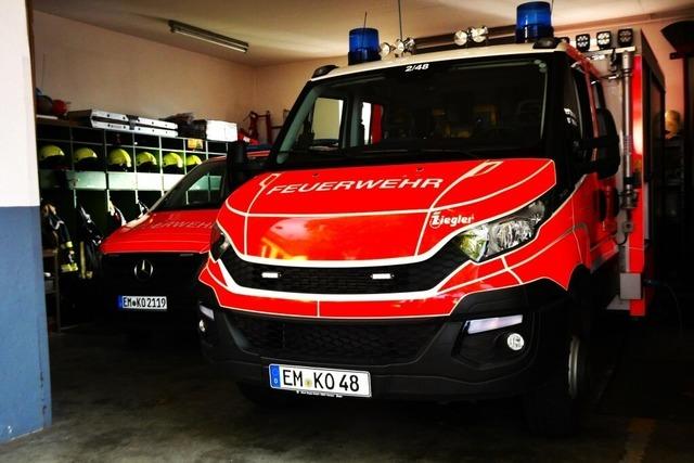 Ein Feuerwehrgertehaus fr zwei Abteilungen, in Emmendingen wird der Raum eng