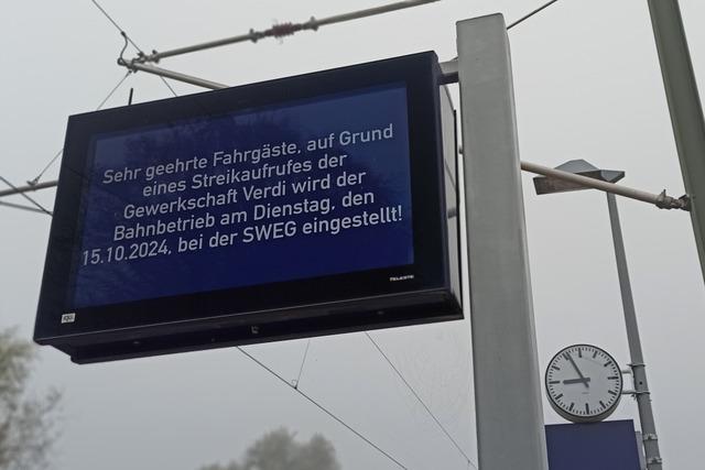 Der Warnstreik bei der SWEG hat deutliche Auswirkungen in Sdbaden