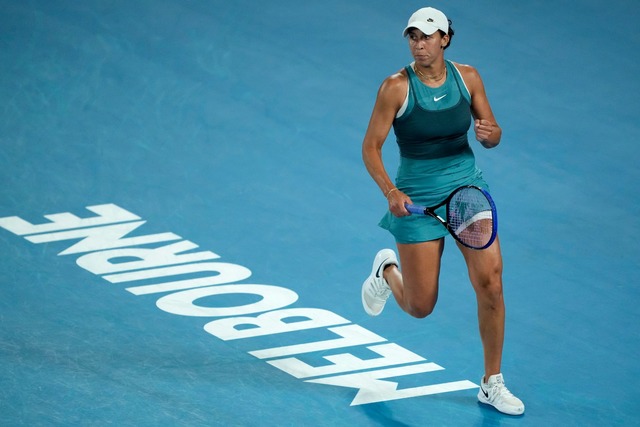 Madison Keys zeigt im Halbfinale eine starke Leistung  | Foto: Ng Han Guan/AP/dpa