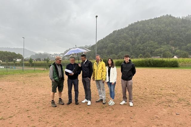 Baubeginn frs Kunstrasenspielfeld in Kollnau