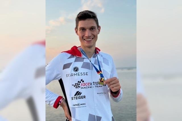 Der Lffinger Laurin Wehrle wird Deutscher Meister in der Triathlon-Mitteldistanz