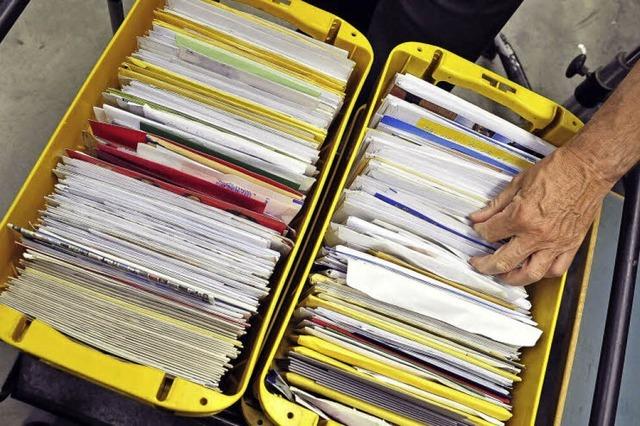 Klagen ber Zustellverzgerungen bei der Post in Freiburg-Waltershofen