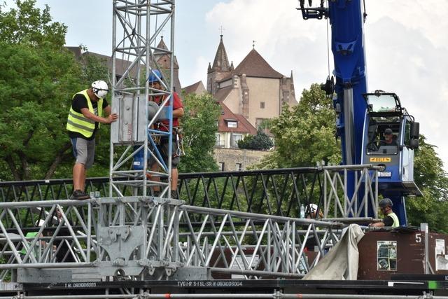 Die Vorbereitungen frs "Pinot and Rock"-Festival in Breisach gehen in die heie Phase