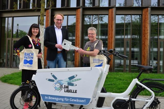 Freiburgs Bachpaten verfgen jetzt auch ber ein Lastenfahrrad