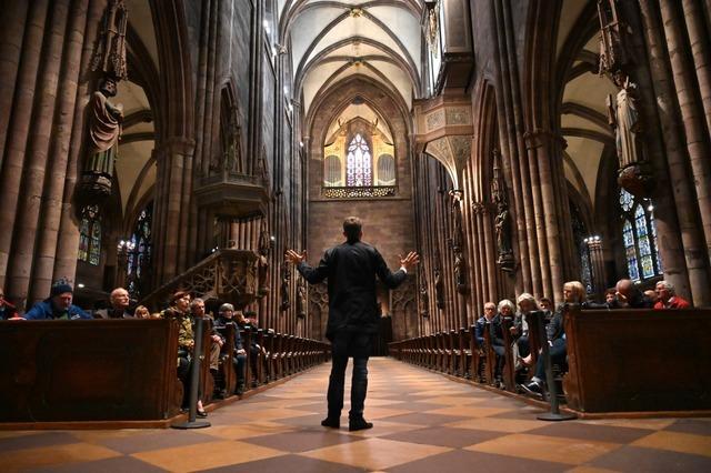 Bei einer BZ-Hautnah-Veranstaltung zieht Organist Jrg Josef Schwab im Freiburger Mnster fast alle Register