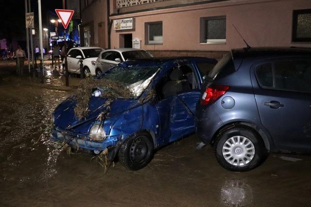 Erneut Gewitter und Starkregen fr Sdbaden erwartet - berflutungen im Raum Karlsruhe