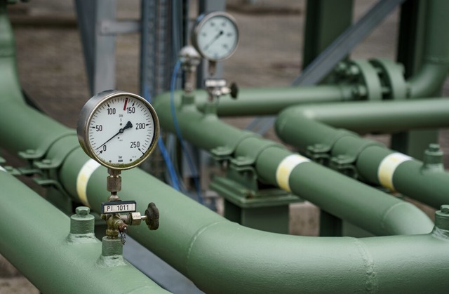 Ein Gasspeicher der Stadtwerke Kiel  | Foto: Axel Heimken (dpa)