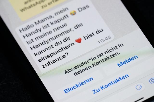 Trickbetrger erlangen Geld in Rickenbach mithilfe einer Whatsapp-Nachricht