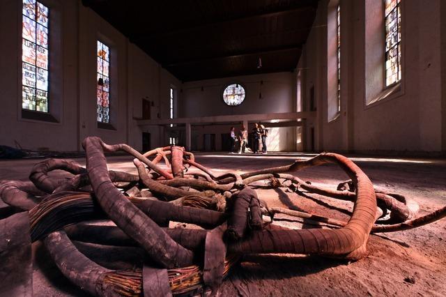 Was passiert im Innern der Grobaustelle Lutherkirche in Freiburg?