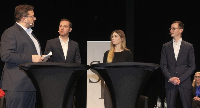 Bei den Kandidaten-Triellen der Wahlar...er (FDP) und Jan-Lukas Schmitt (Grne)  | Foto:  Nico Talenta